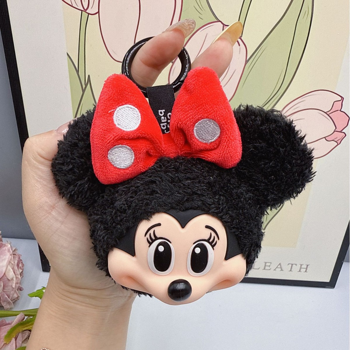 Anime Merchandise Plush Toys - Gantungan Kunci Boneka Mickey Minnie Lucu