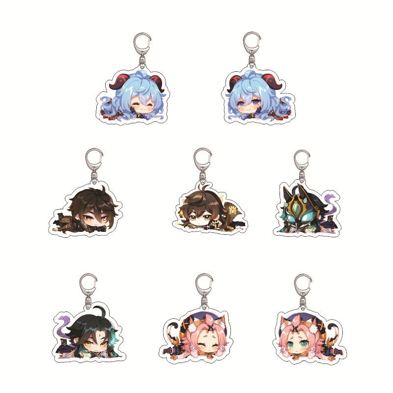 Anime Merchandise Keychain - Gantungan Kunci Akrilik Genshin Impact Merchandise