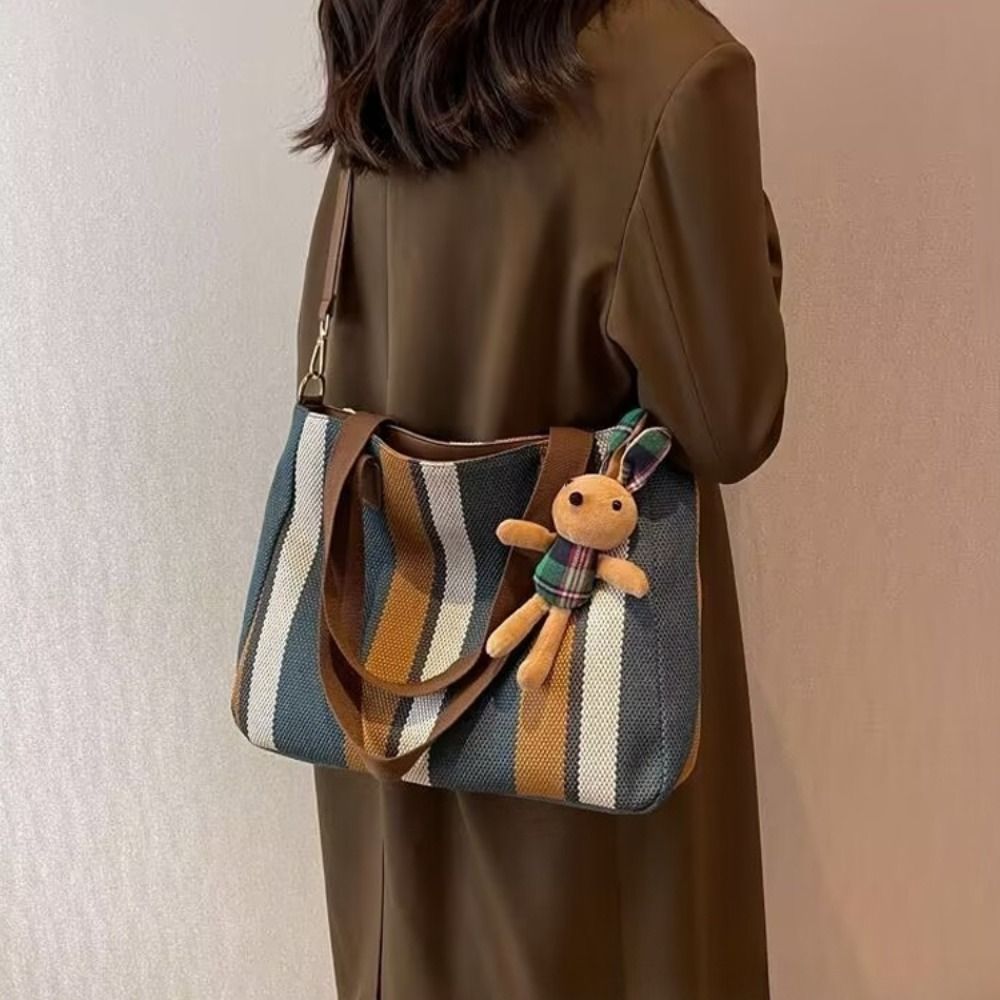 Tas Tote Bergaris Kain Baru Ta - Anime Tote Bag ulasan dan harga