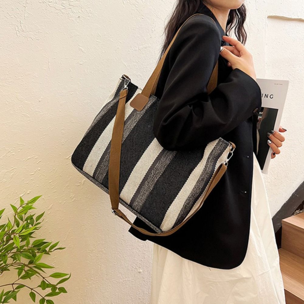 Tas Tote Bergaris Kain Baru Ta - Anime Tote Bag ulasan dan harga